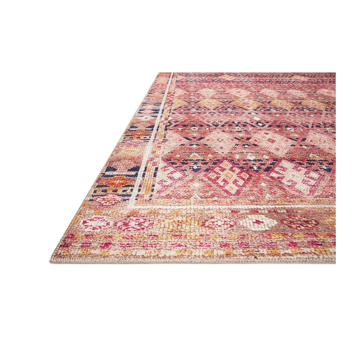 Loloi II Layla Collection, LAY-15 Magenta/Multi 7'-6" x 9'-6" .13" Thick