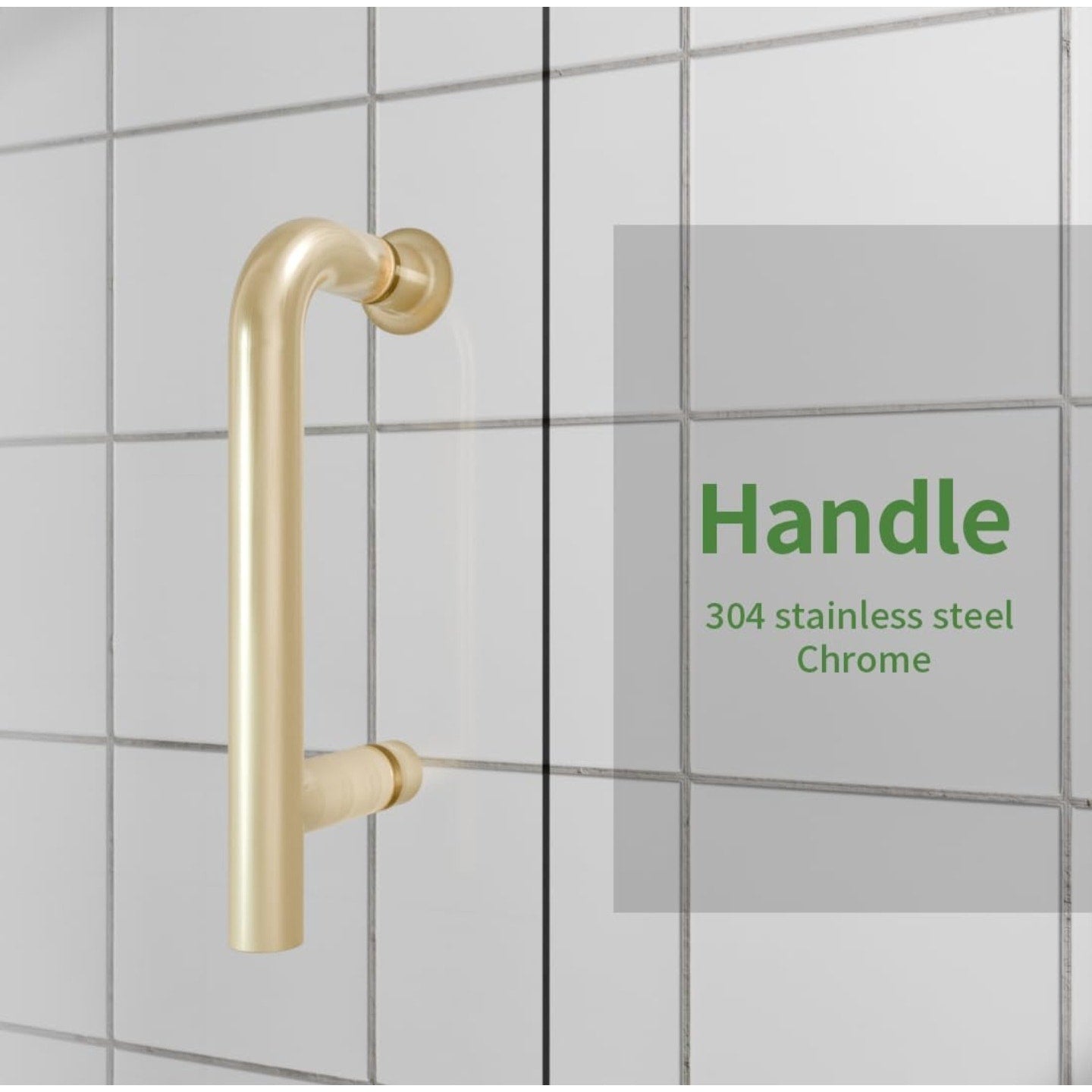 Bifold Shower Door, 32"-33.9" W x 72" H, 1/4" Tempered Glass Shower Door, Foldable Shower Glass Doo
