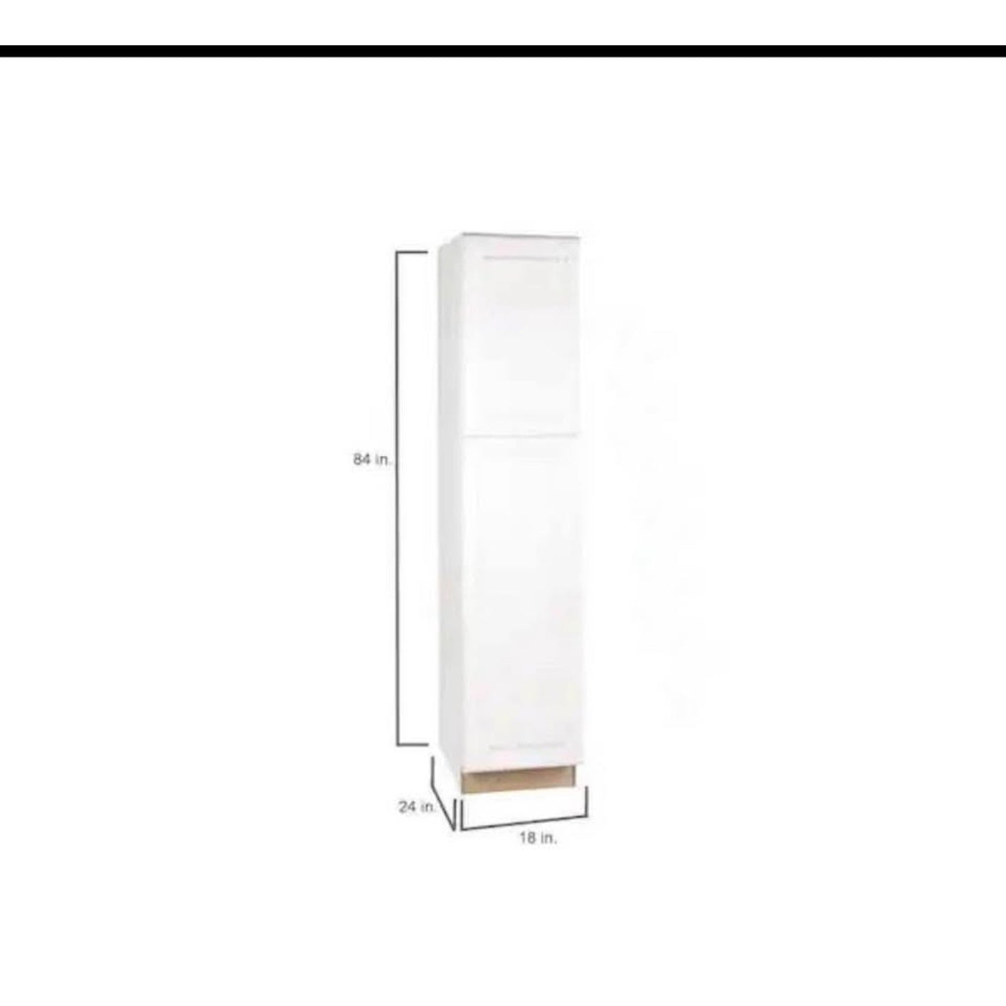 Hampton 18 in. W x 24 in. D x 84 in. H Assembled Pantry Kitchen Cabinet in Satin White