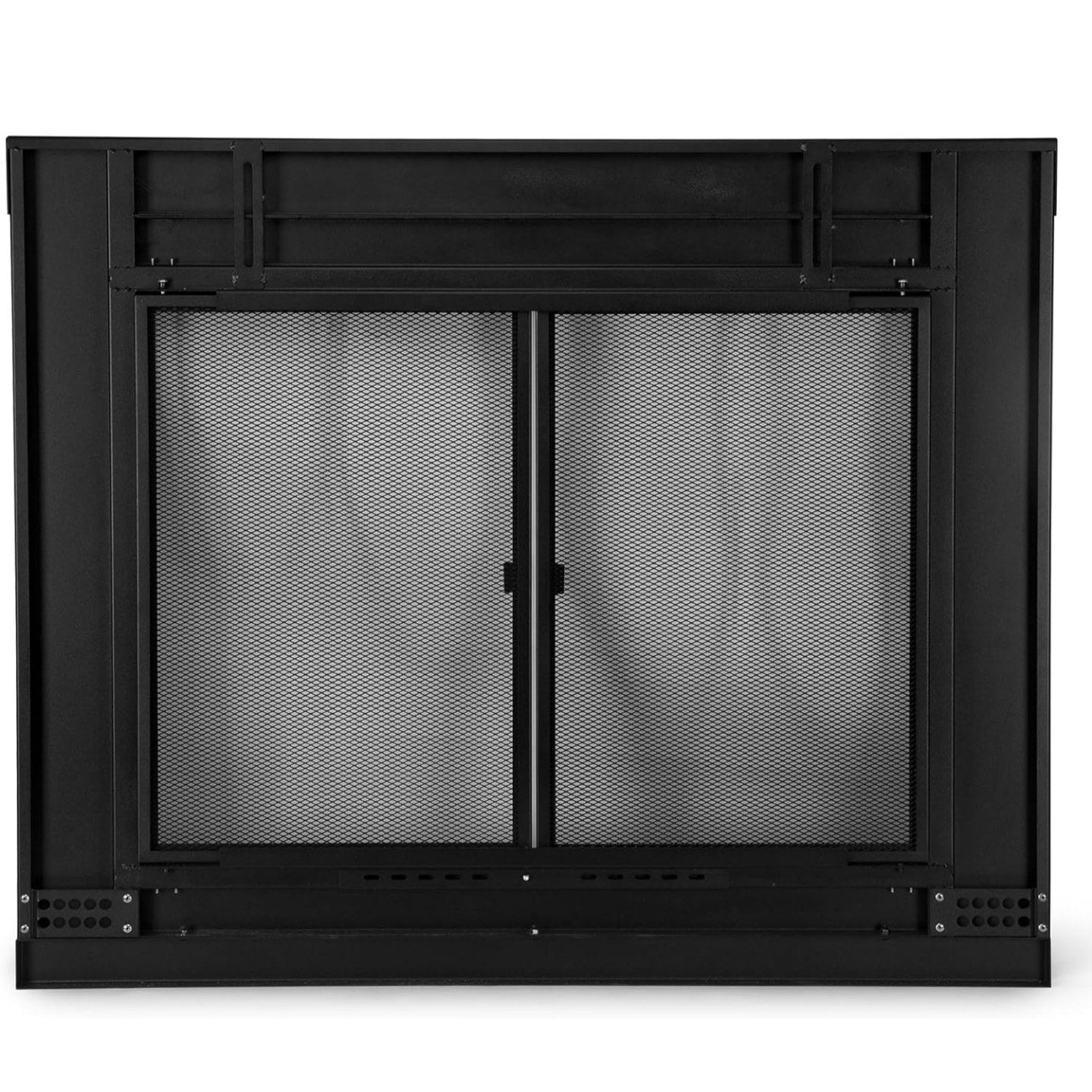 Stanbroil Fireplace Glass Cabinet-Style Door, Black Finish, Large, Decorative Fireplace Screen Door for Fireplace Accessories