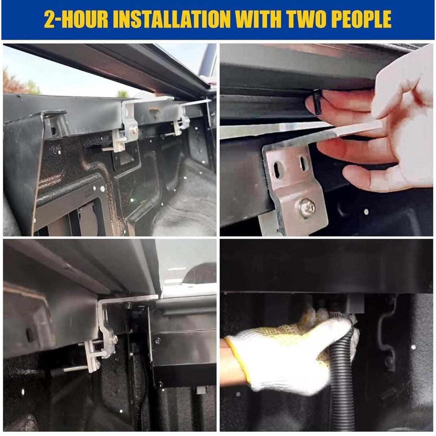 Hard Retractable Truck Bed Tonneau Cover Compatible with 2019-2025 Chevy Silverado&GMC Sierra 1500 w