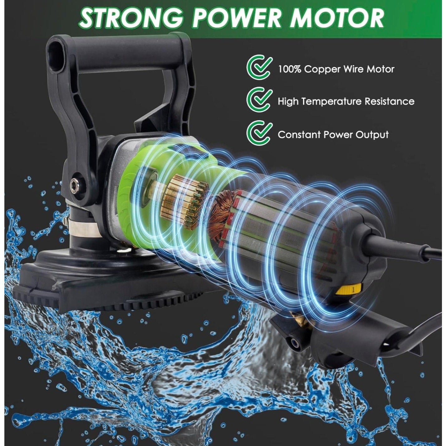 800W Electric Wet Stone Polisher 4'' Variable Speed Grinder Buffing Machine, Countertop Concrete