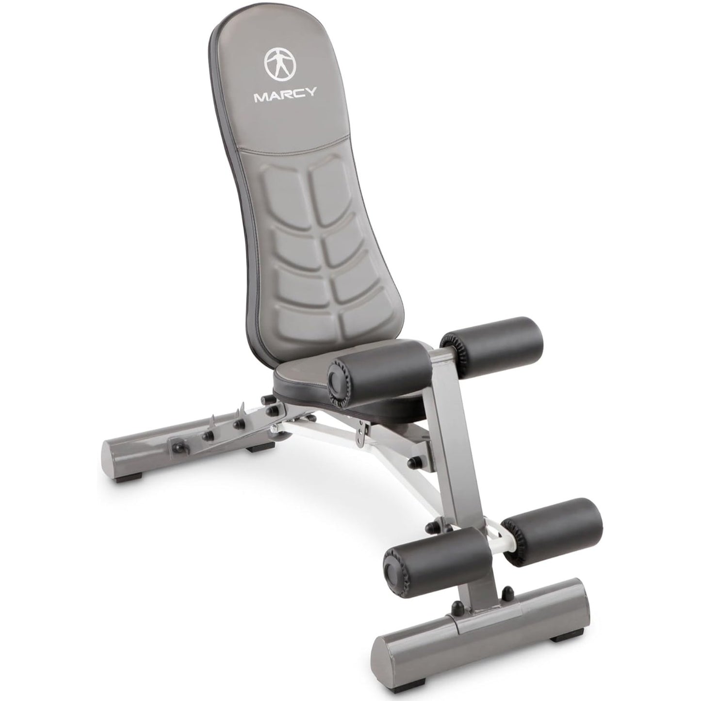 354) Marcy Deluxe Foldable Utility Bench Gym Equipment - SB-10100 , Black