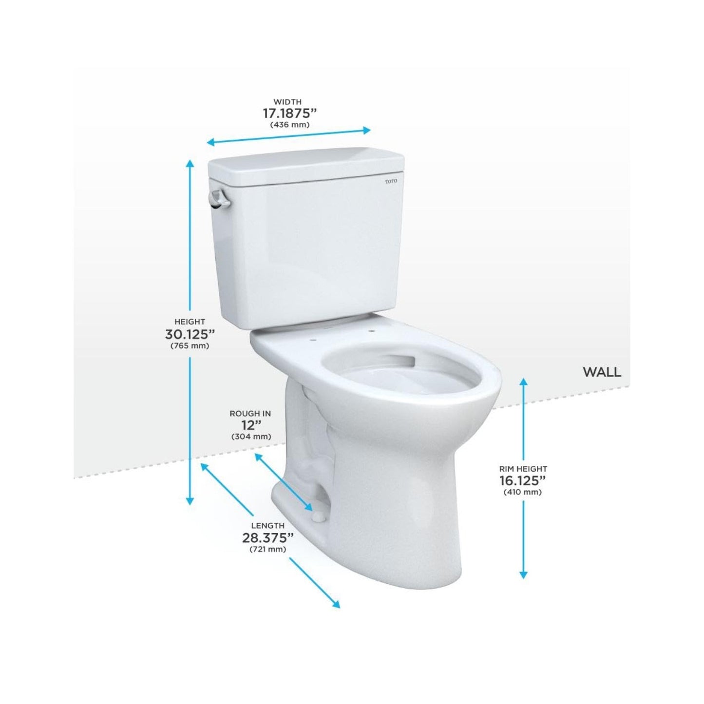TOTO Drake Two-Piece Elongated 1.28 GPF Universal Height TORNADO FLUSH