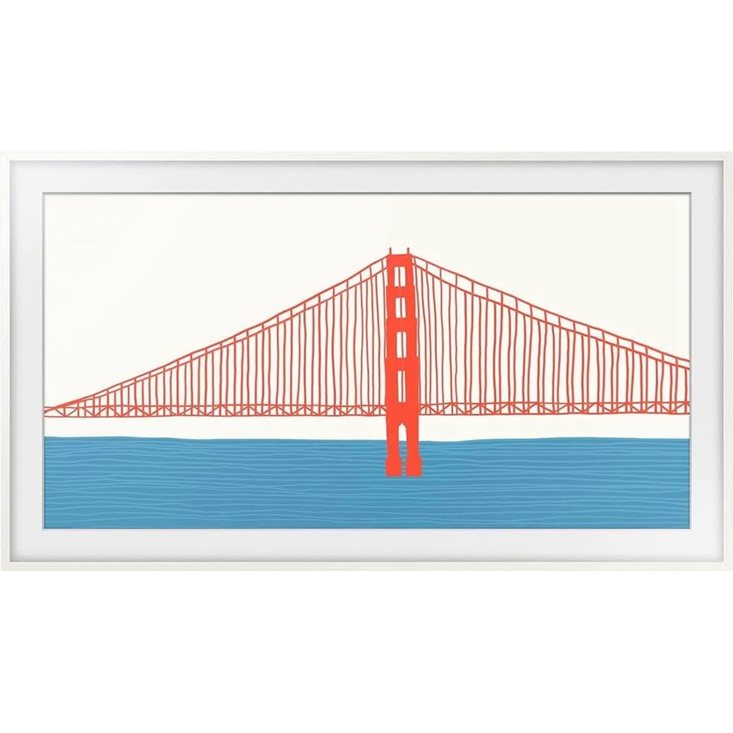 Samsung 75-inch The Frame Customizable Bezel - Modern White (VG-SCFA75WTBZA, 2021 Model)