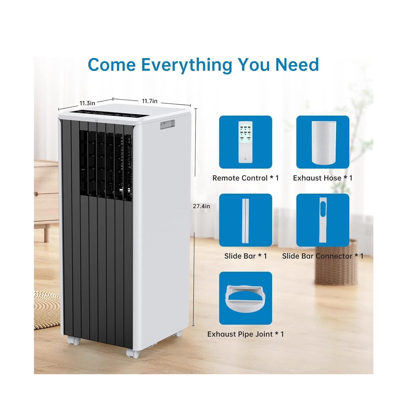 Gaomon 8000 BTU Portable Air Conditioner, 3-In-1 Cooling