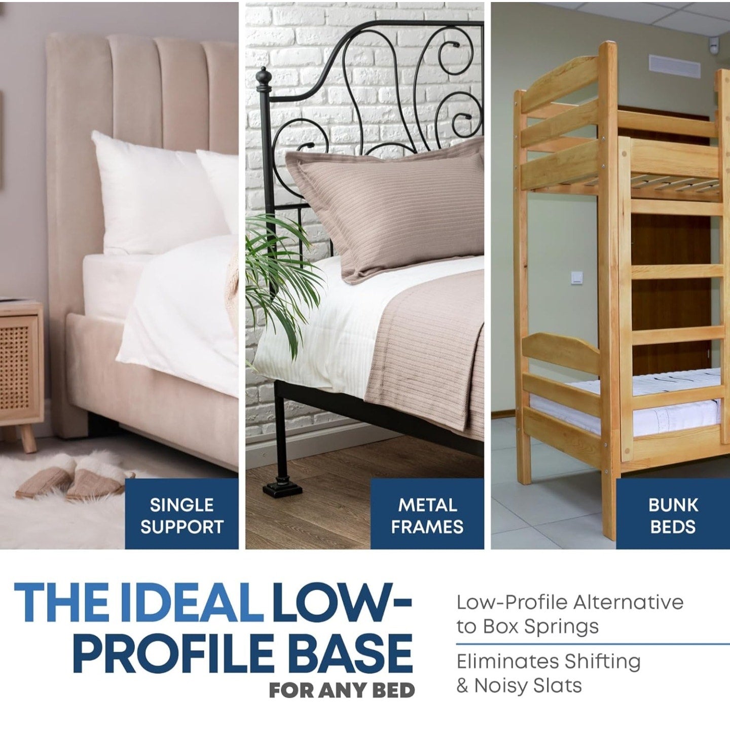 Greaton, Premium 38mm Split Wood Bunkie Board Queen Size Bed - 2-Piece Under Mattress