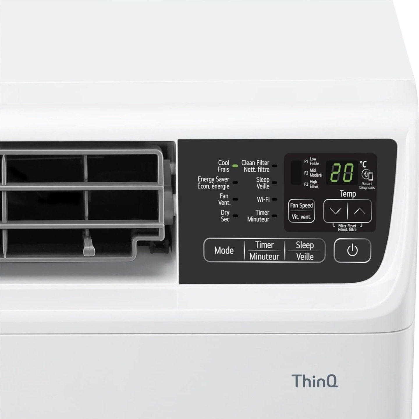 LG 14,000 BTU DUAL Inverter Smart Window Air Conditioner, 115V, Cools 700 Sq. Ft. for Bedroom,