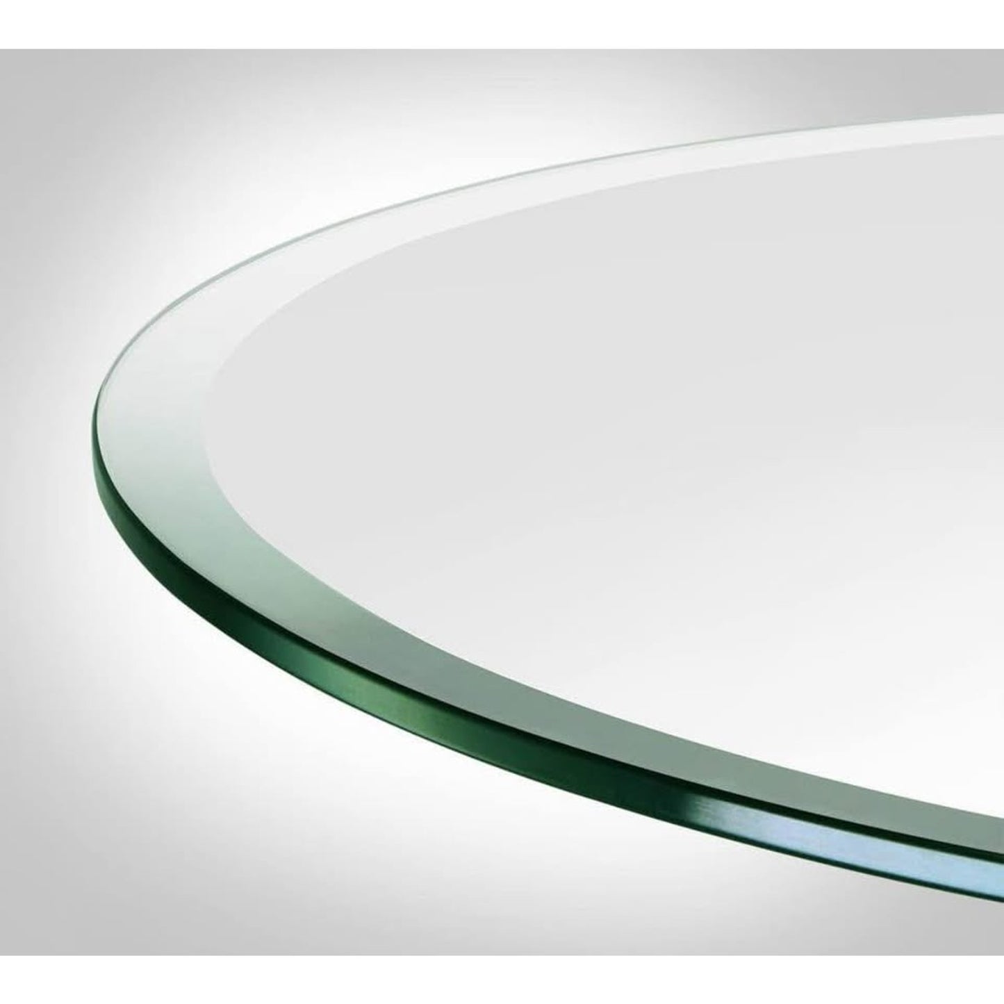 48 inch Round Glass Table Top - Tempered - 1/2" Thick Glass Surface, Safe Beveled Edge, Multipurpose