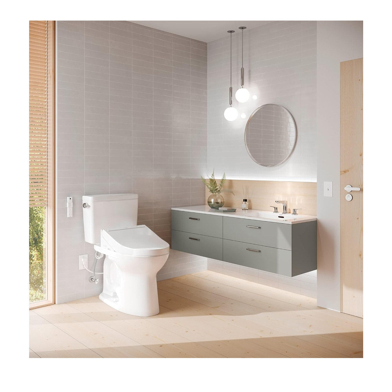 Toto TSW3084T4001 Washlet+ C5 Elongated Soft Close Bidet Seat