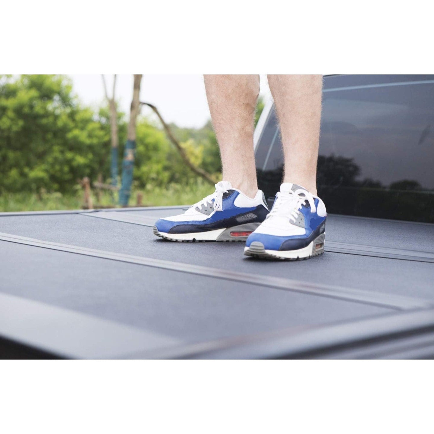 Xcover Low Profile Hard Folding Truck Bed Tonneau Cover, Compatible with 2019-2025 Ram 1500 5.7 ft