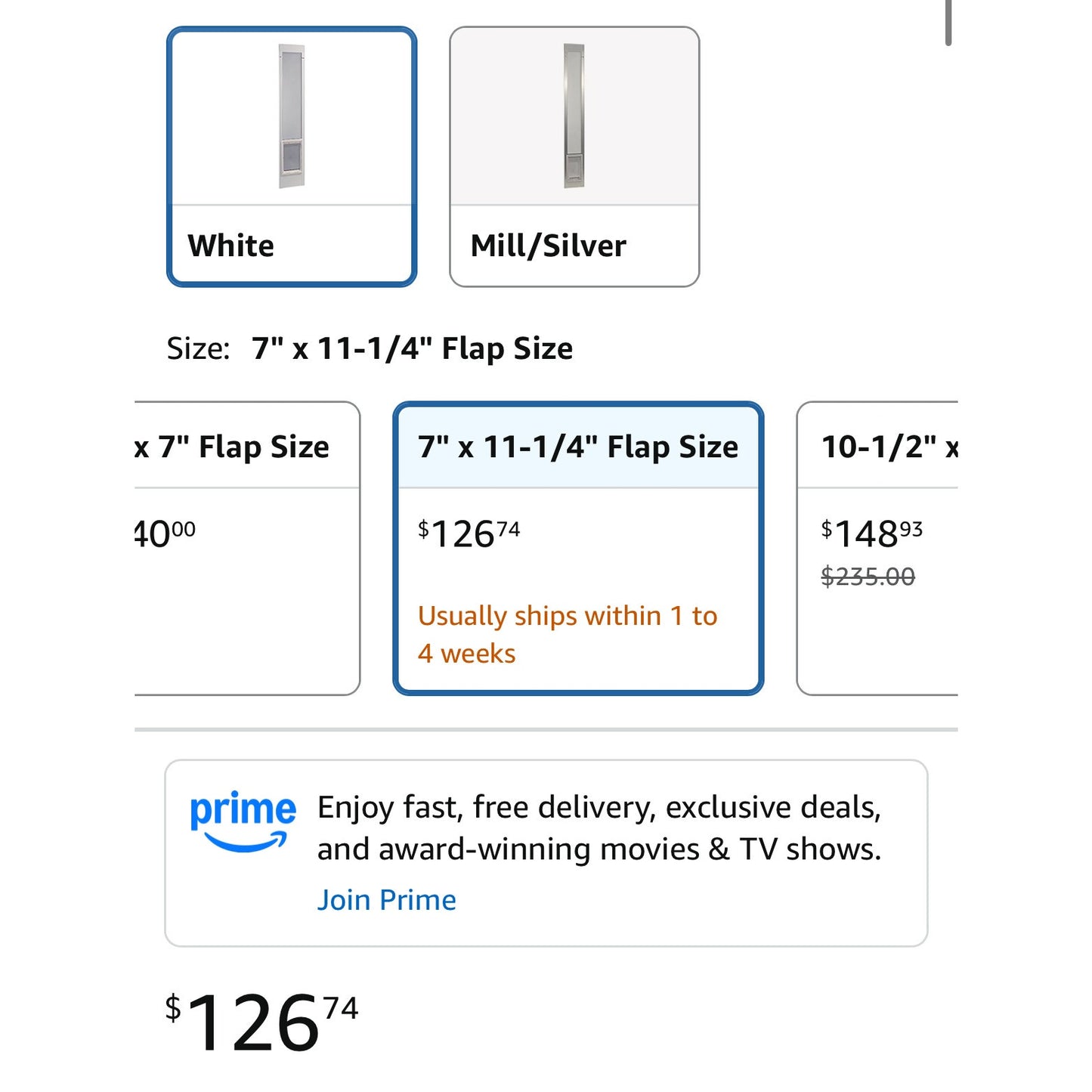 Ideal Pet Products Aluminum Pet Patio Door, Adjustable