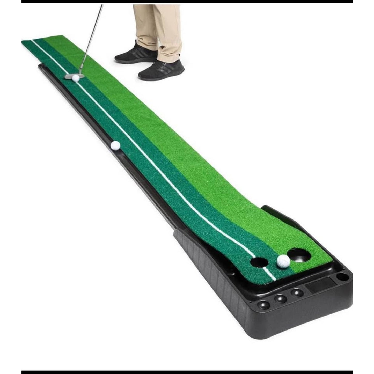 Abco Tech Indoor Golf Putting Green - Portable Golf Mat with Auto Ball Return - Mini Golf Practice f
