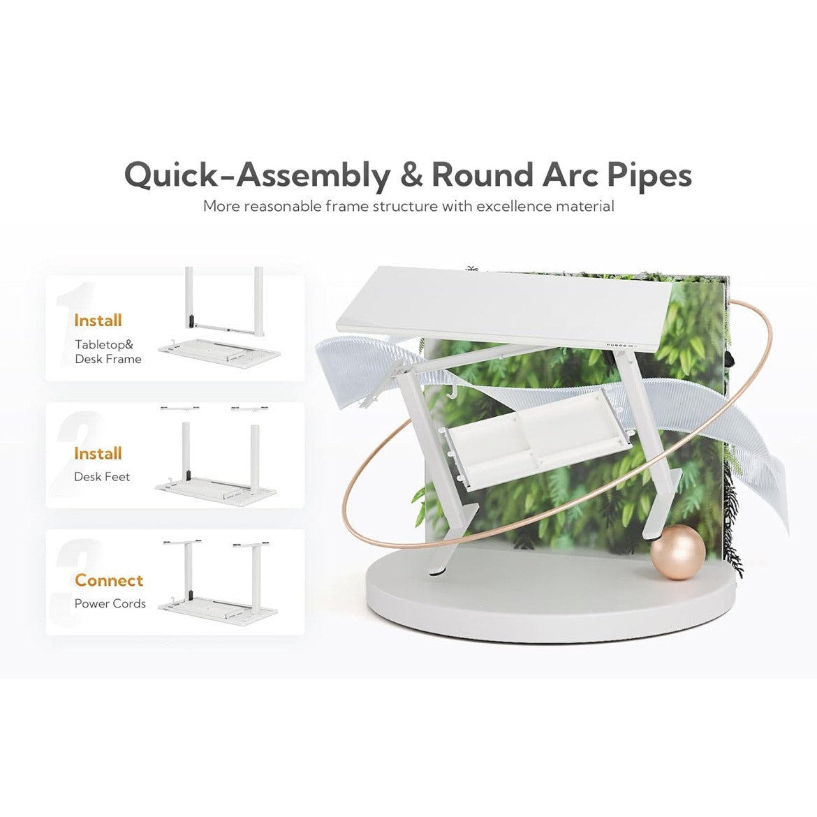 Electric charging glass desk
