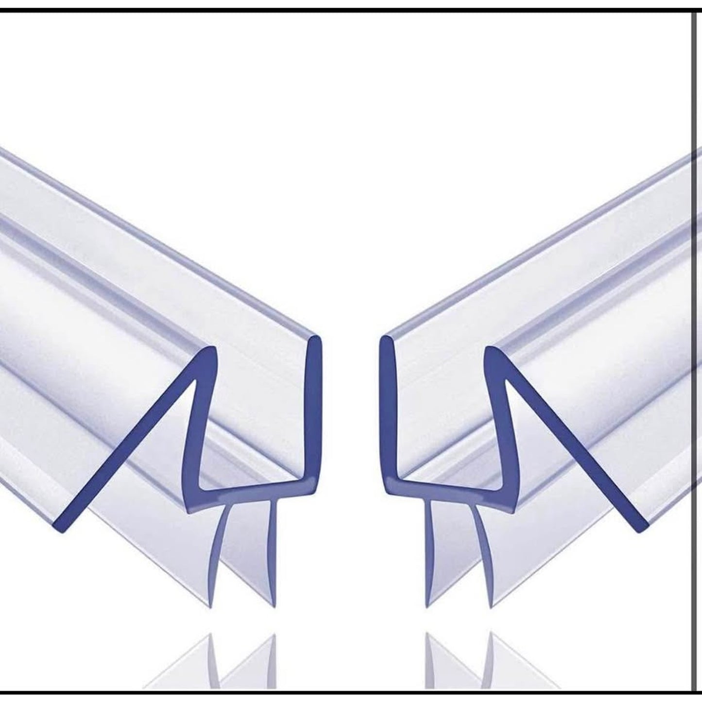 2-Pack Butecare Frameless Shower Door Bottom Seal for Glass Doors – Stop Shower Leaks and Create a W