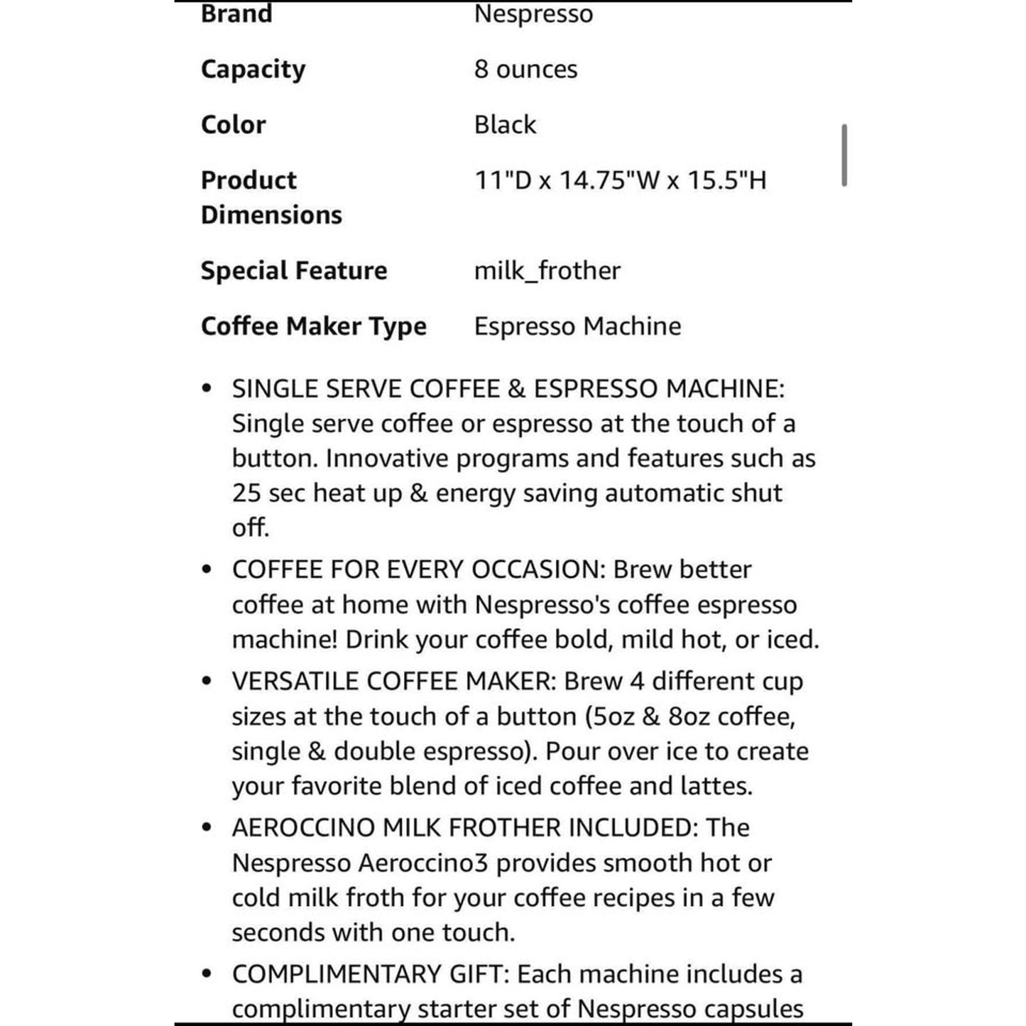 Nespresso Vertuo Plus Deluxe Coffee and Espresso Maker by Breville, Piano Black with Aeroccino Milk