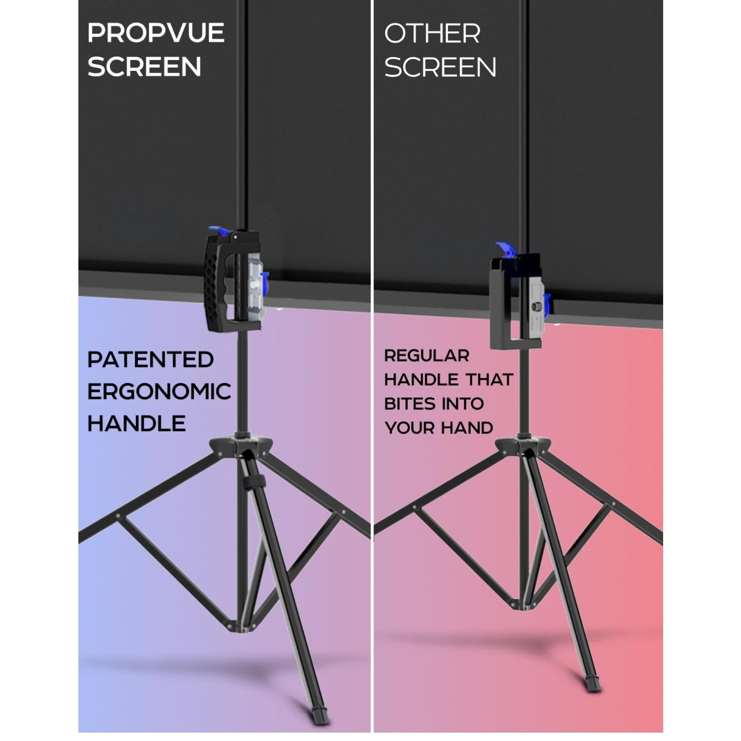 PropVue Projector Screen with Stand 84" - Indoor & Outdoor Projection Screen for Movie