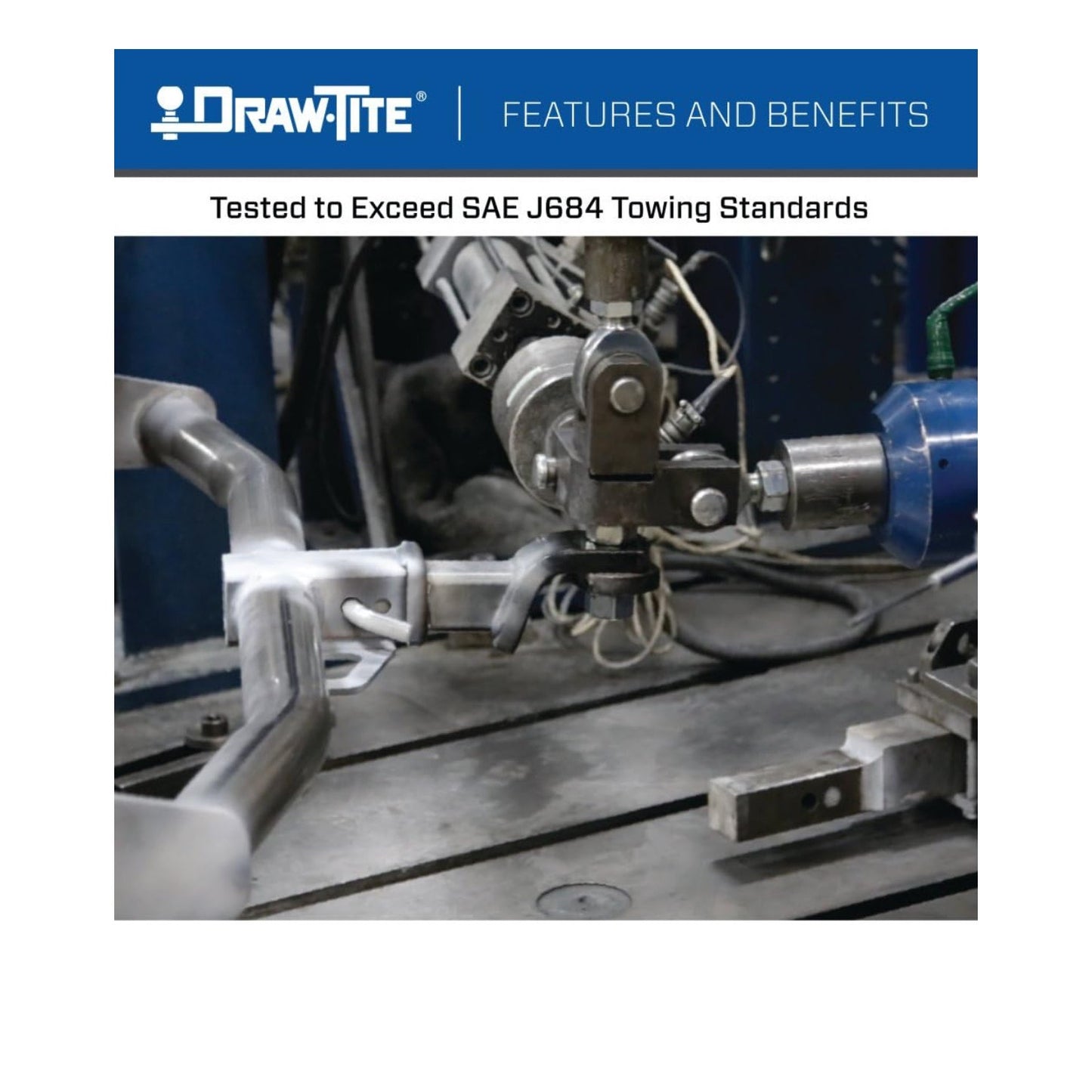 Draw-Tite 76016 Class 4 Trailer Hitch, 2 Inch Square Receiver, Black,
