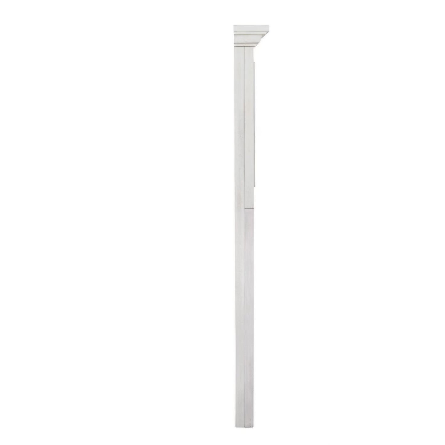 OSP Home Furnishings Farmhouse Basics Queen Headboard Only, Rustic White Finish