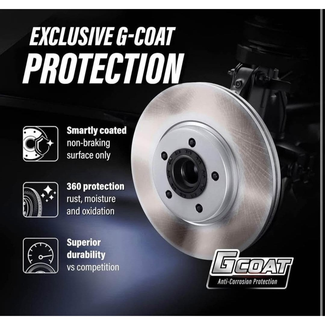 Genius Front Coated Disc Brake Rotors Pair Replacement For Mercedes-Benz GLC300 C43 AMG GLC43 E450
