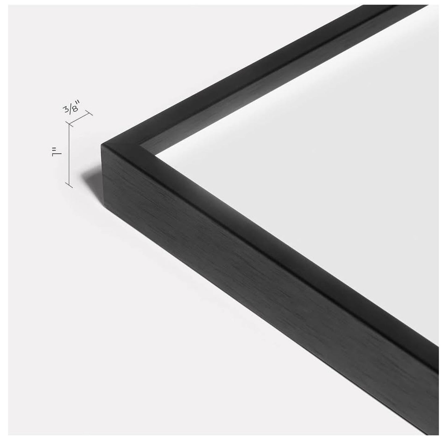 24x30 Frame Black - Exclusive Thin 24 x 30 Black Poster Frame For Wall - Aluminum Metal - Fits One 2