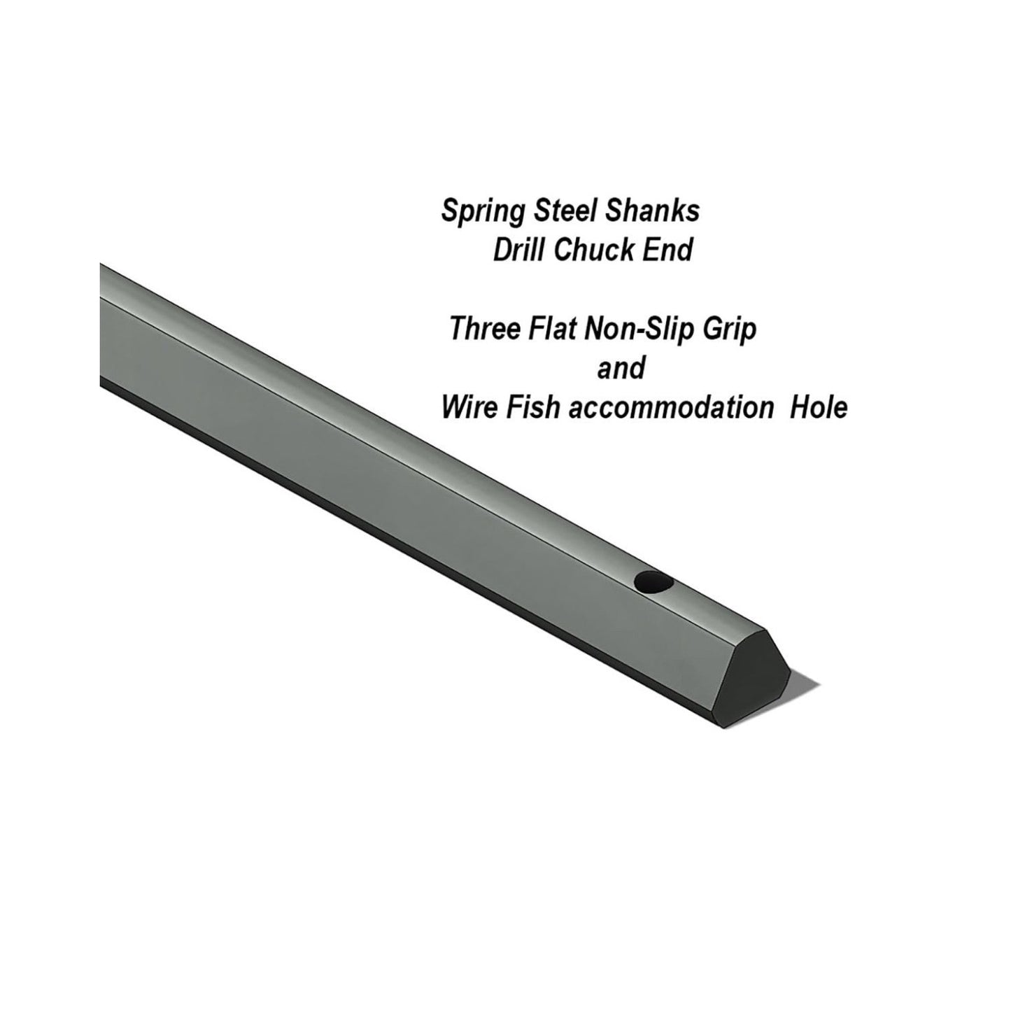 Flex Shank Installer Drill Bit, Heavy Duty High Speed, 1/4-Inch by 72-Inch
