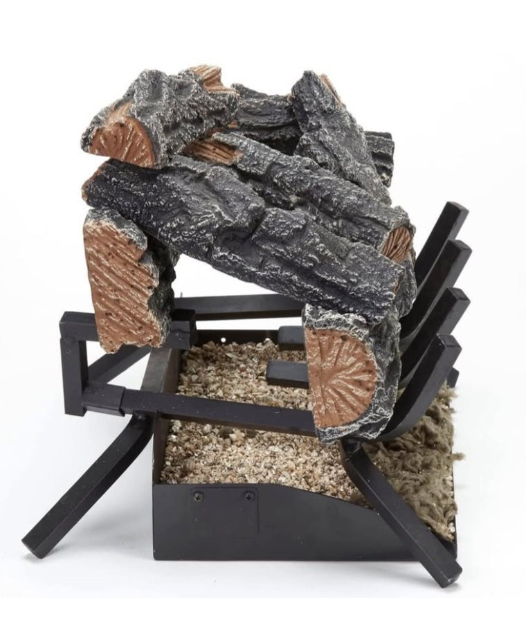 MO18HVL Natural Gas Vented Fireplace Logs Set with Match Light, 45000 BTU, Heats up to 1650 Sq. Ft, Mountain Oak, 18 Inches