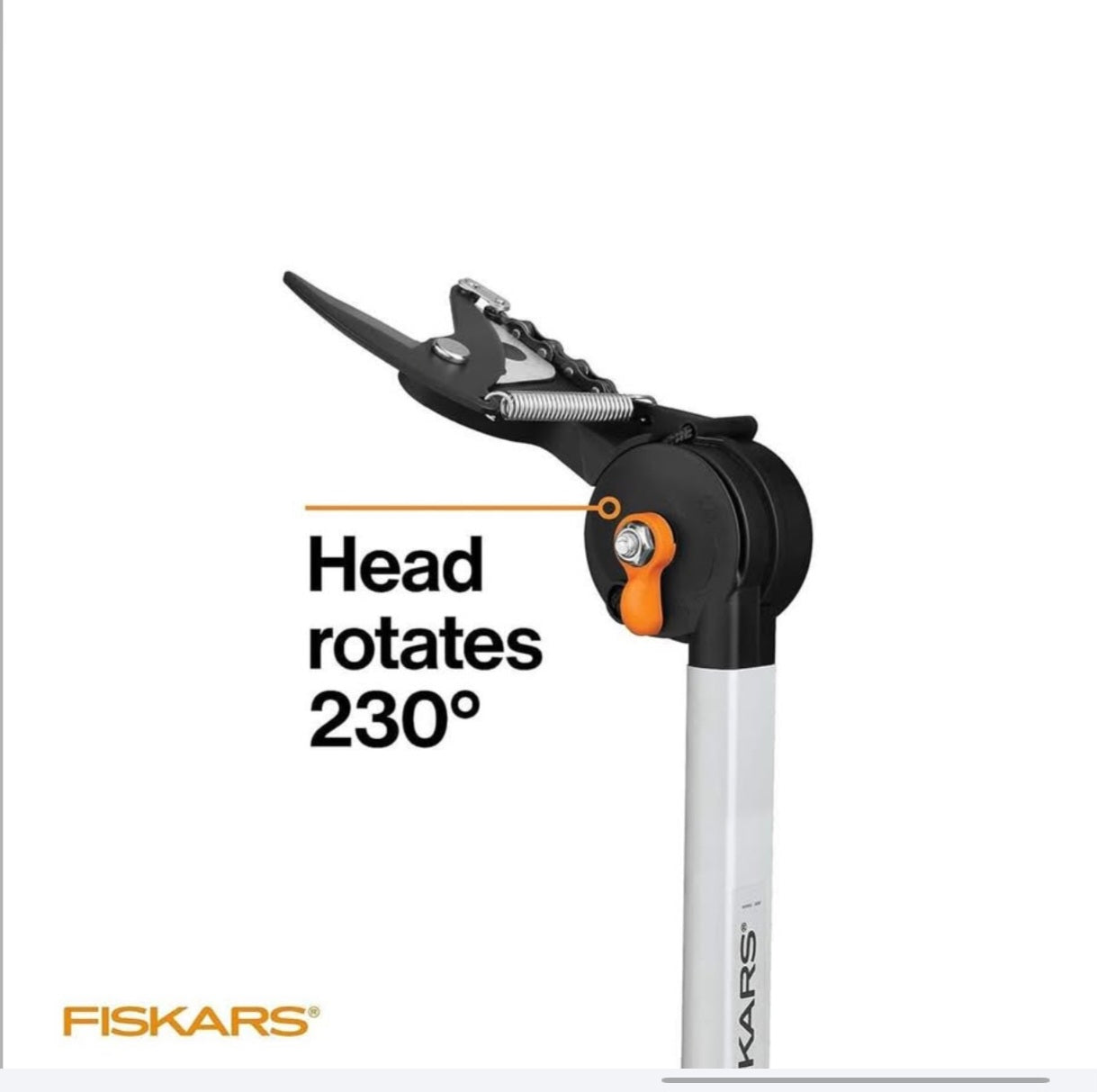 Fiskars 2-in-1 Extendable Tree Pruner and Pole Saw (Extends 7.9 - 12 feet) with Rotating Head, Pruni