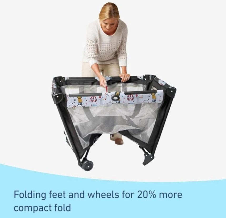 Graco Pack n Play Portable Playard, Reign with Compact Fold and Mesh Storage