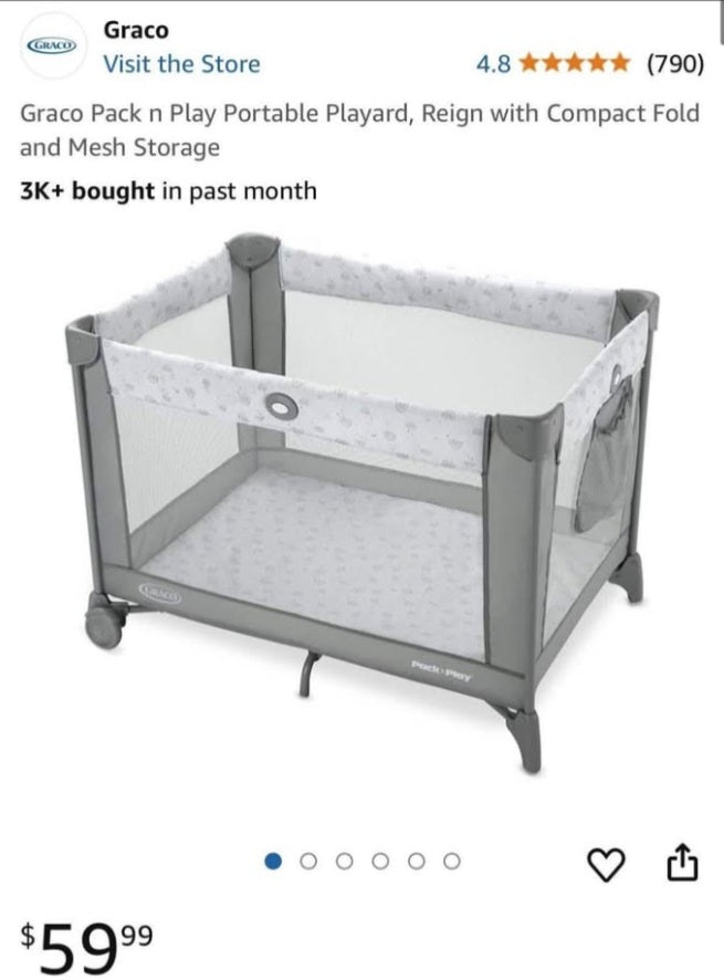 Graco Pack n Play Portable Playard, Reign with Compact Fold and Mesh Storage