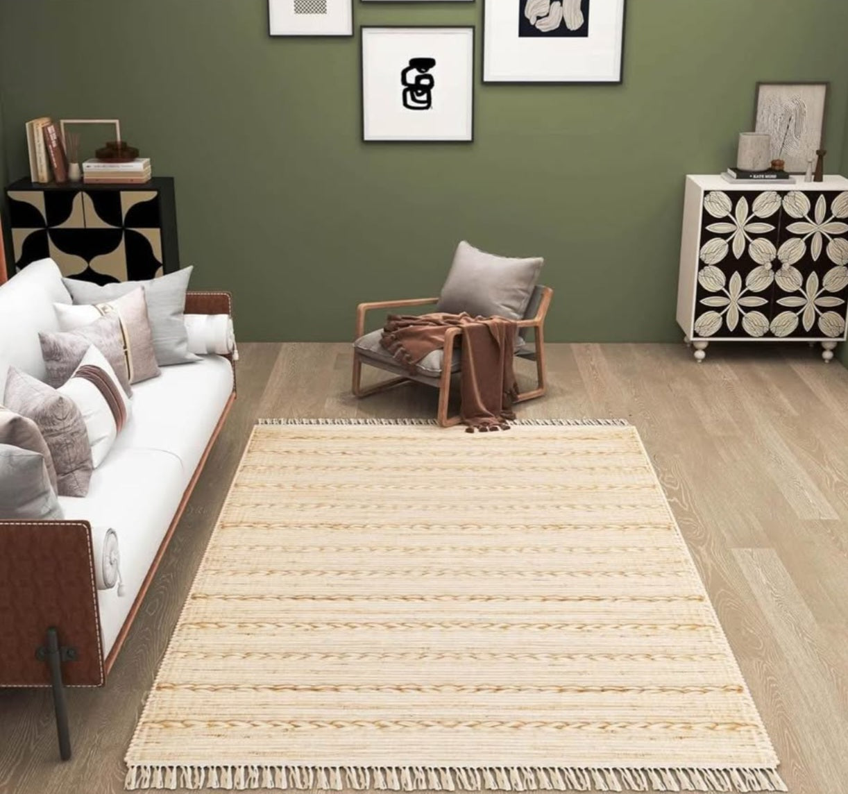 6x9 Ft Jute Natural Area Rug, Hand Woven Rug for Living Rooms, Kitchen, Bedroom & Dinings Premium Quality Home Decor (0.5 inch Thickness