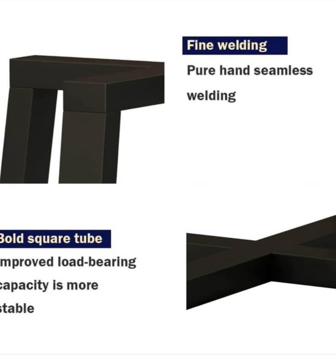 Metal Coffee Table Legs 18 Inch, Heavy Duty Bench Legs Metal Leg for End Table, Modern Desks, Night Stands
