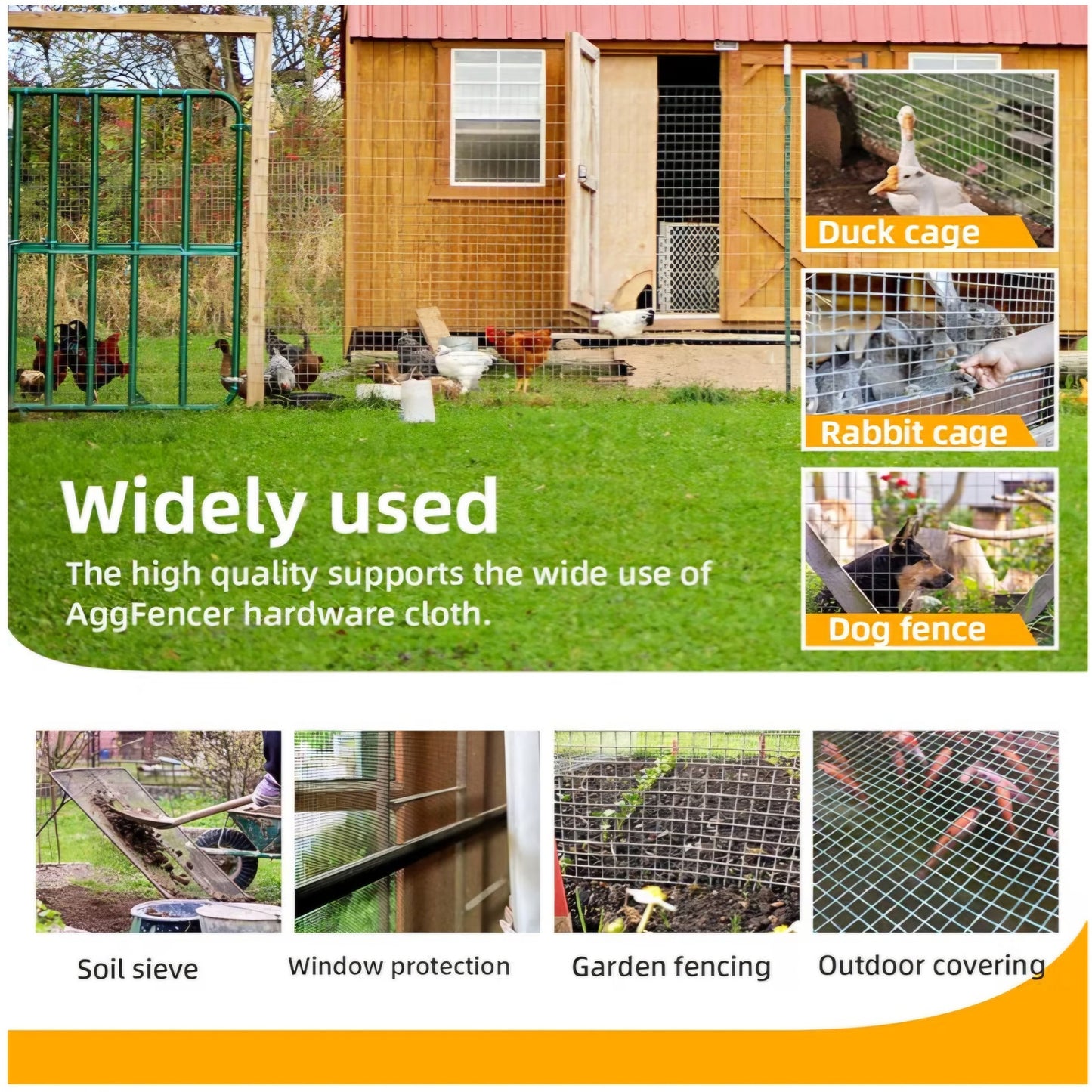 Hardware Cloth 1/2 inch 48 x 100ft Chicken Wire Fencing