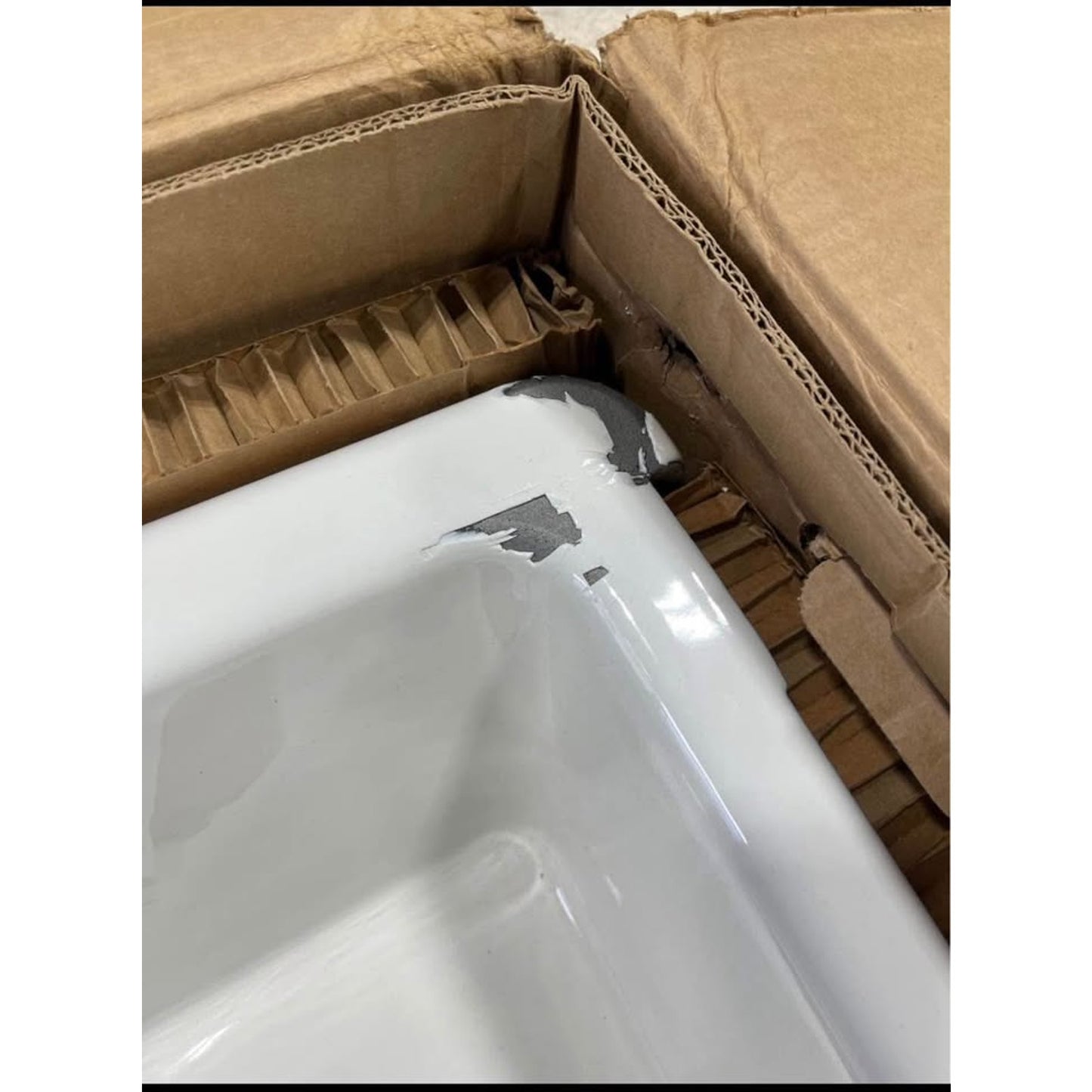 KOHLER 6489-0 Whitehaven 35 3/4" Undermount Single-Bowl Farmhouse Sink, Self-Trimming Tall Apron Fro