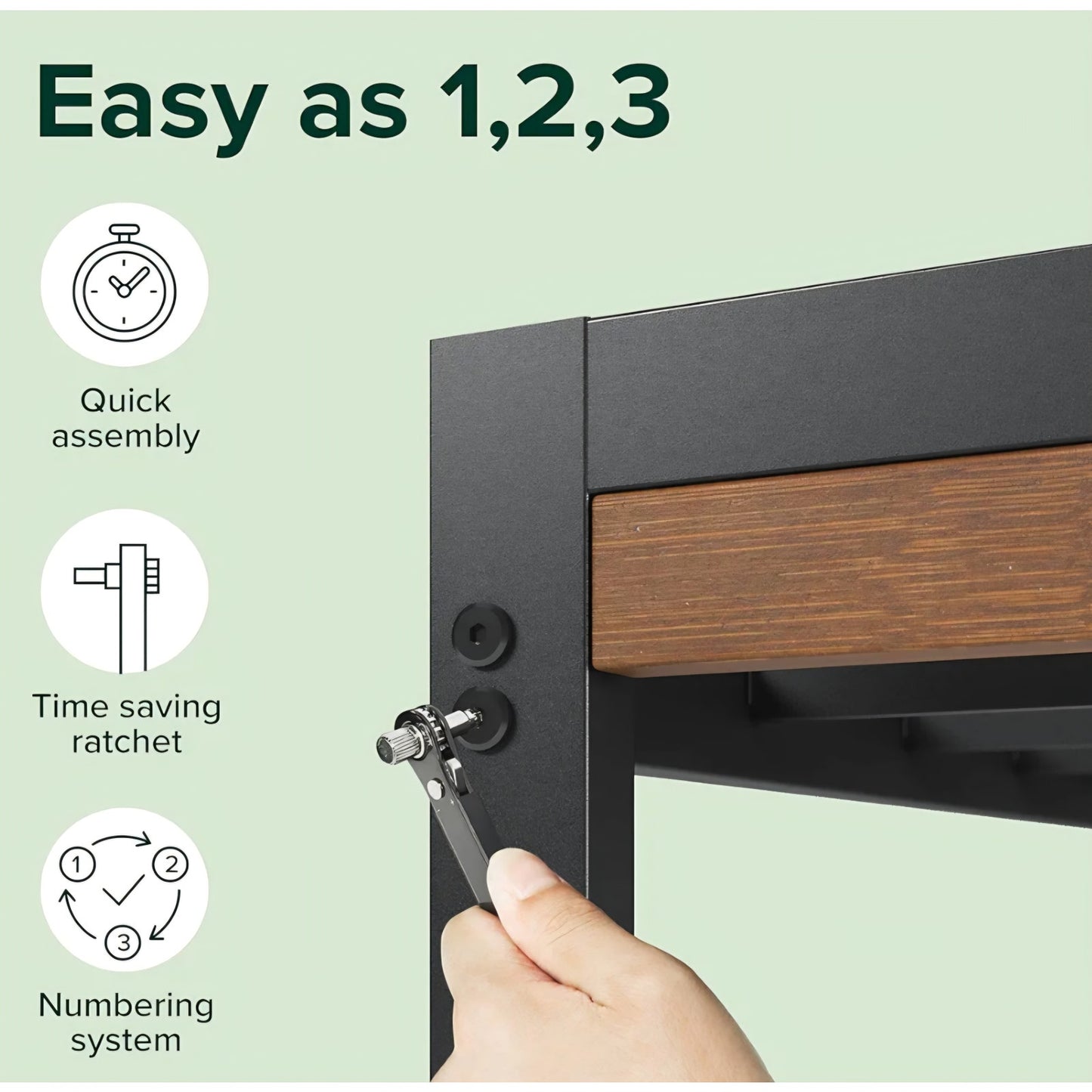 ZINUS Kai Bamboo and Metal Platform Bed Frame with Headboard, No Box Spring Needed, Easy Assembly