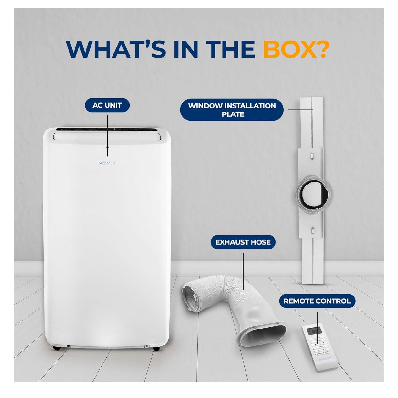 SereneLife Small Air Conditioner Portable 14,000 BTU with Built-in Dehumidifier - Portable AC unit