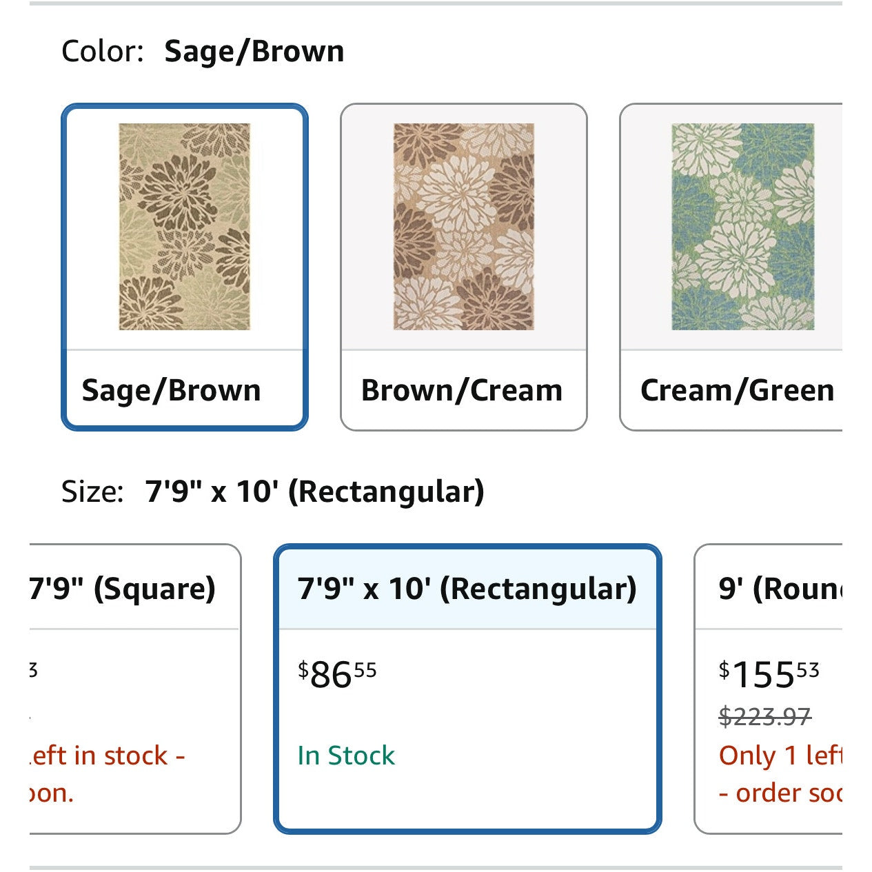JONATHAN Y SMB110A-8 Zinnia Modern Floral Textured Weave Indoor Outdoor Area-Rug