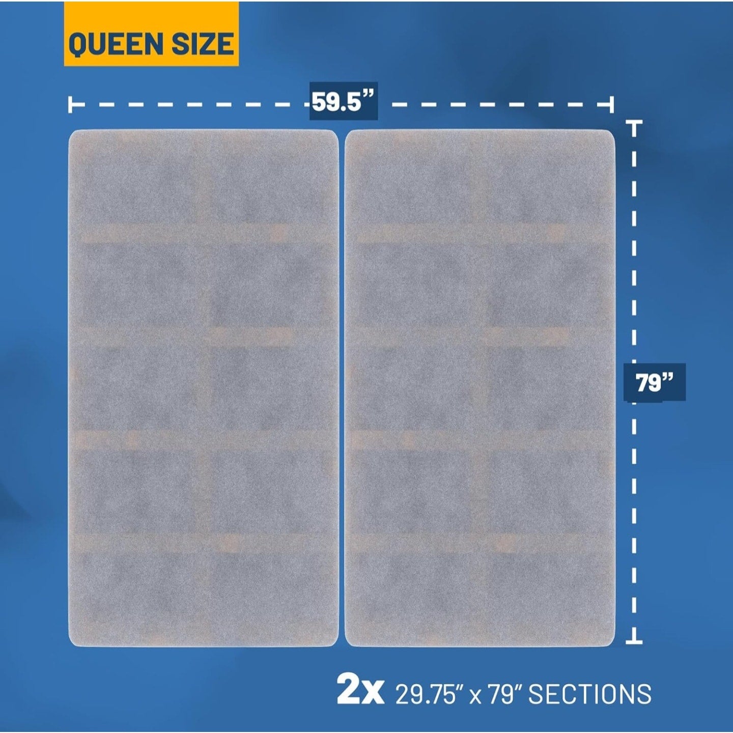Greaton, Premium 38mm Split Wood Bunkie Board Queen Size Bed - 2-Piece Under Mattress