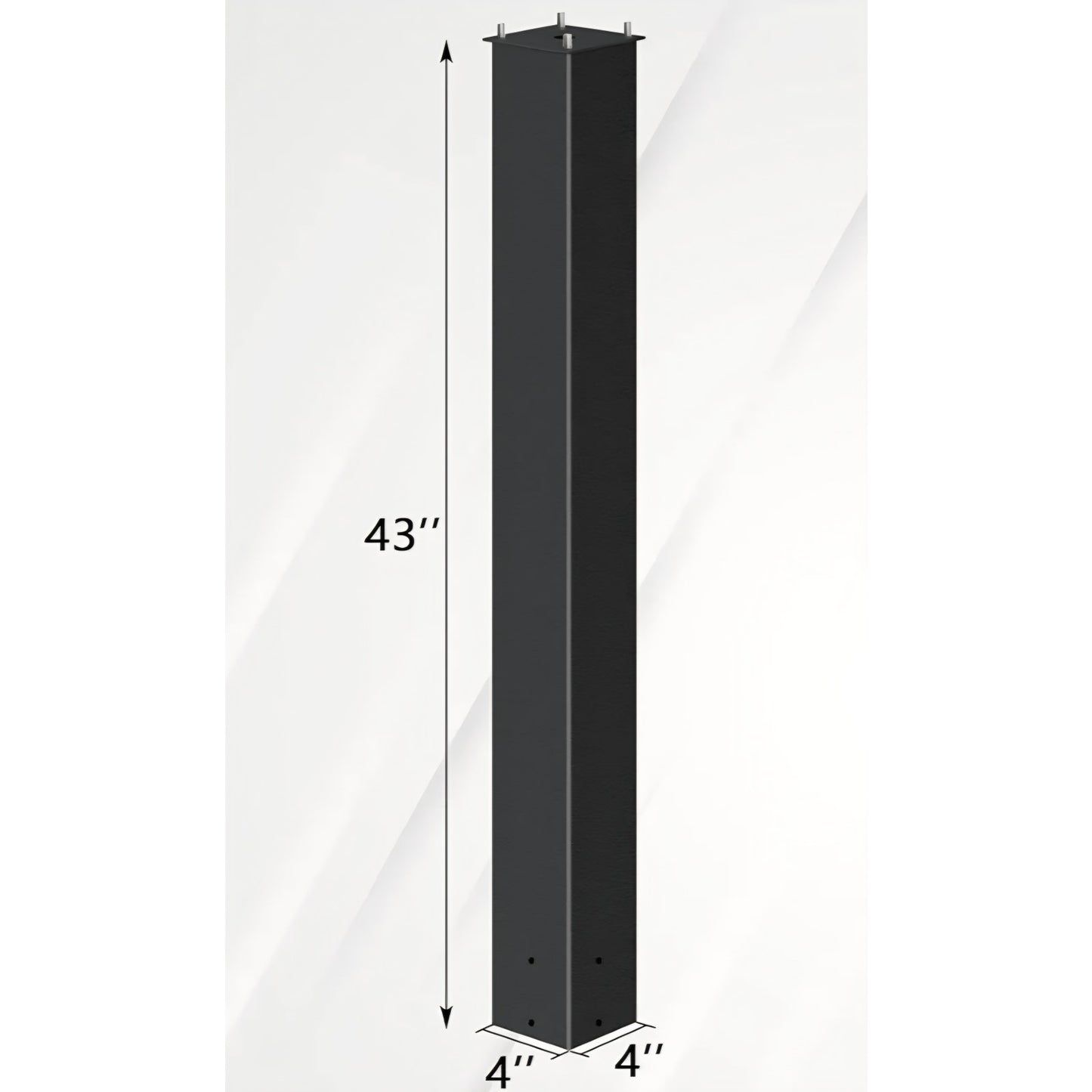 Ganiude Metal Mailbox Post for Outside, 43 x 4 x 4 inches Heavy Duty In-Ground Mounting Mail Stand