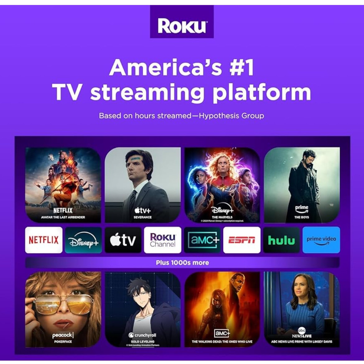 Roku Smart TV – 75-Inch Plus Series 4K QLED RokuTV with Roku Voice Remote Pro, Dolby Vision, Striking 4K Resolution, Automatic Brightness, & Seamless Streaming – Live Local News & Sports