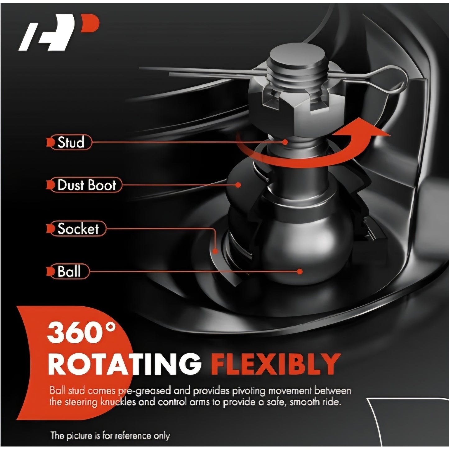 A-Premium Set of 4, (2) Upper Control Arm & (2) Lower Control Arm Chevy Silverado 1500 Siera 1500