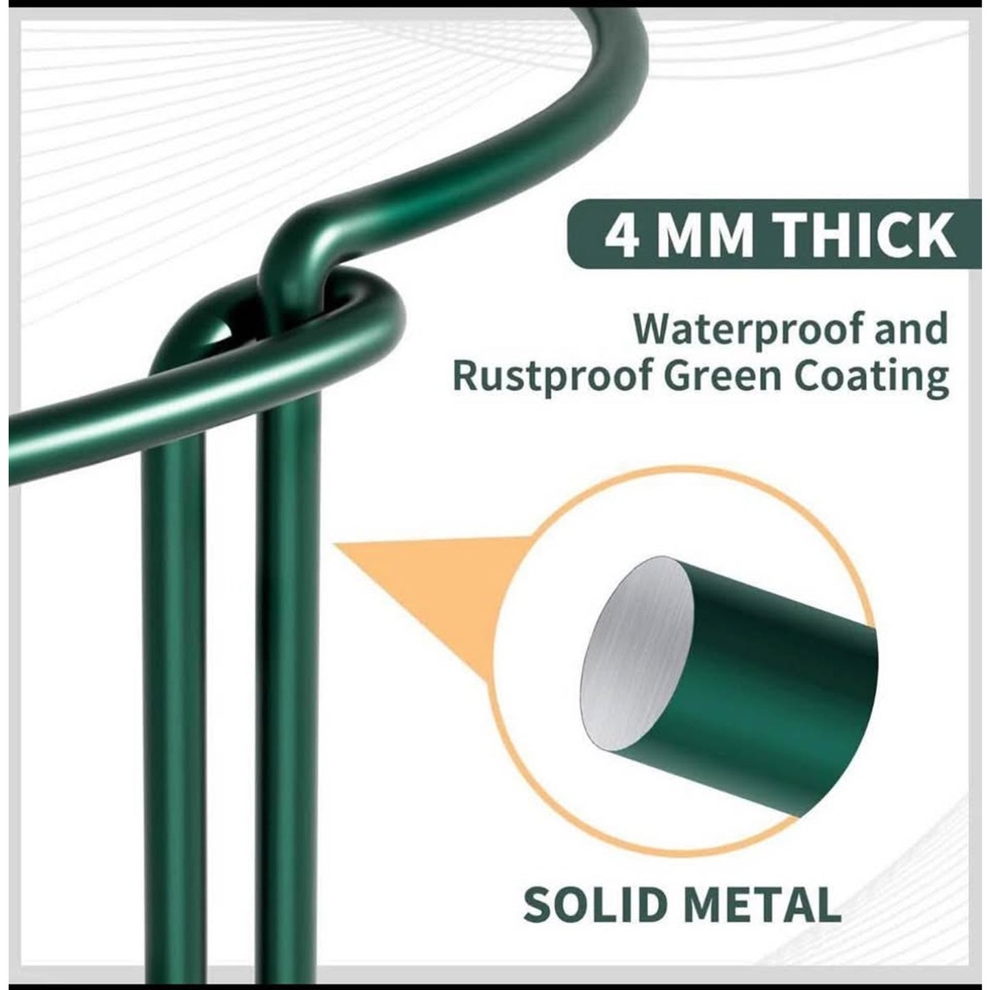 TCBWFY 20 Pack Plant Supports Stakes for Large Heavy Plants, 16"Hx10"D Peony Supports,Heavy Duty 4mm