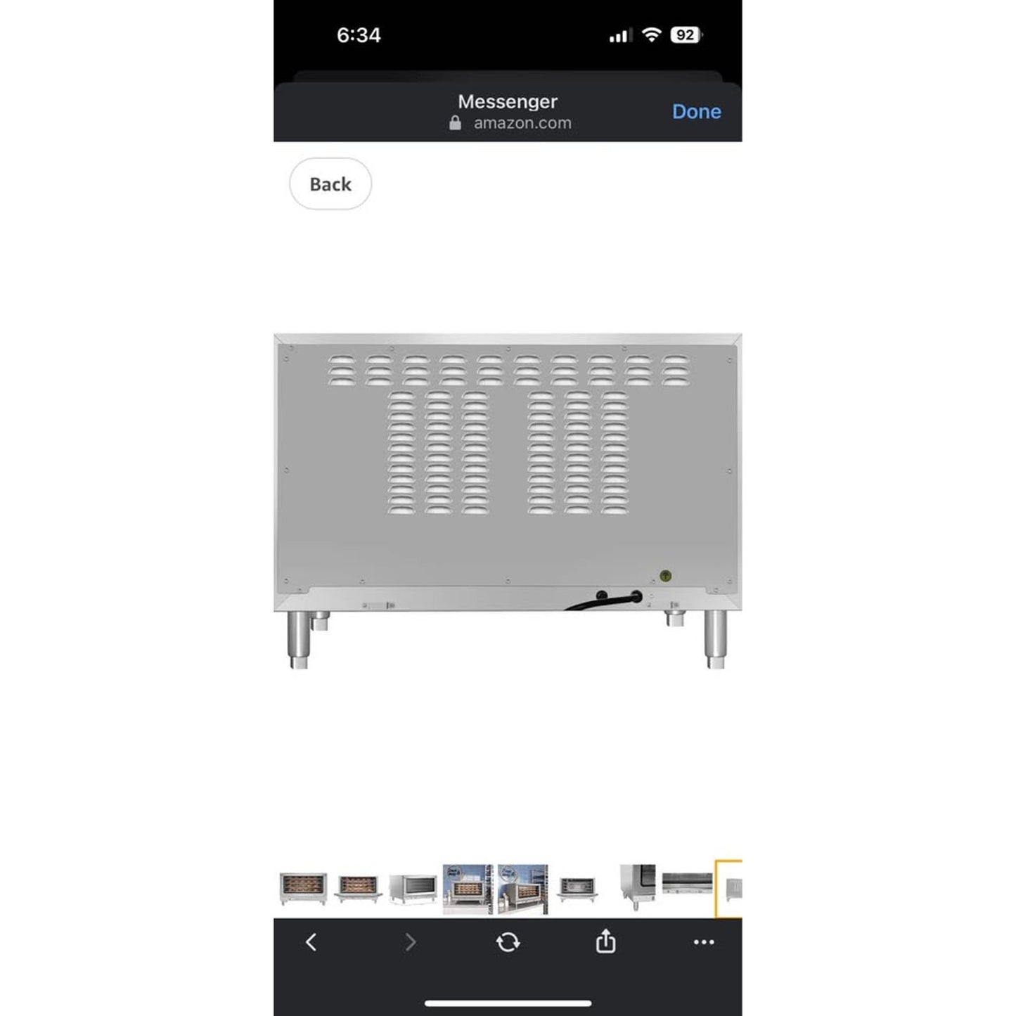 32 in. Commercial Countertop Convection Oven, Holds Full Size Pans, 4 Racks and 3500W of Power, 240V