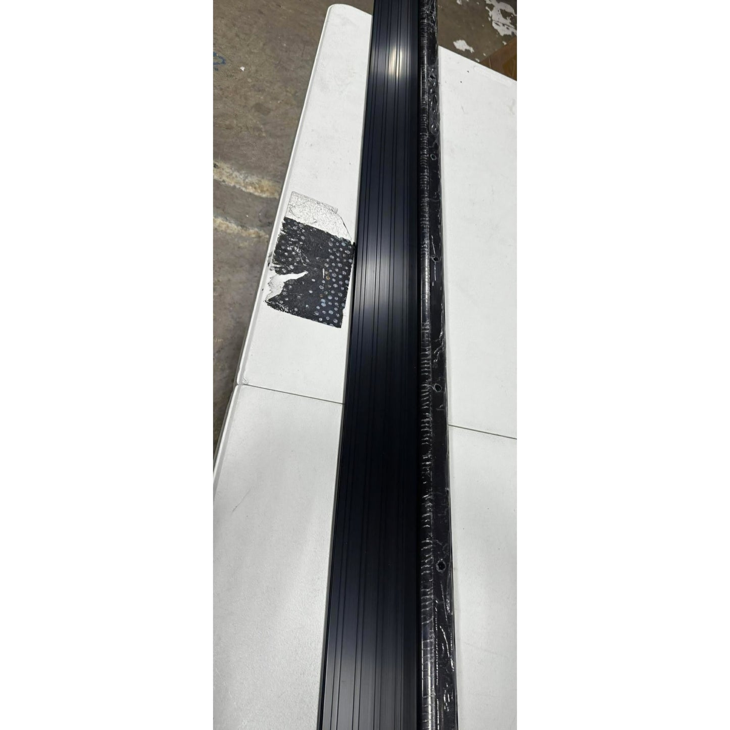 Blulu 72" Aluminum Exterior Door Threshold 5 5/8" Swing Threshold Black Heavy Duty