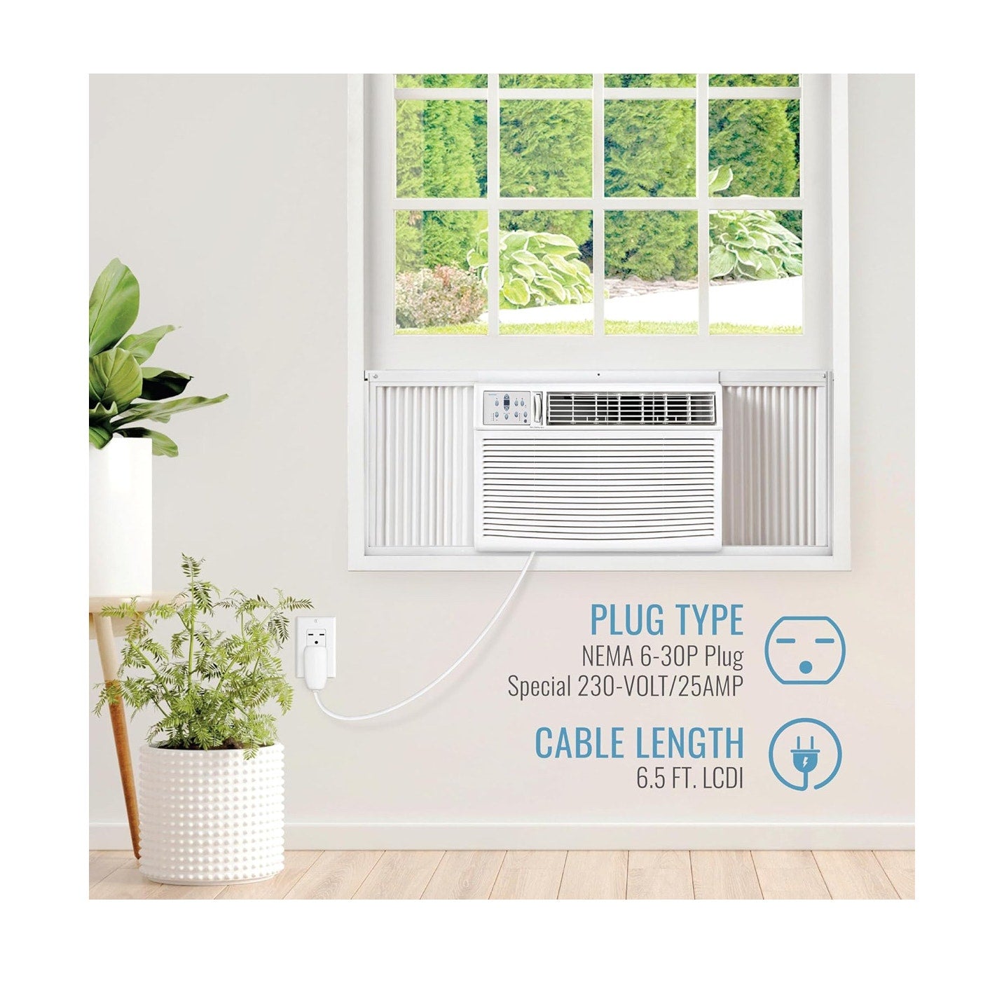 Keystone 18,800 BTU Window-Wall Air Conditioner with 16,000 BTU Supplemental Heating