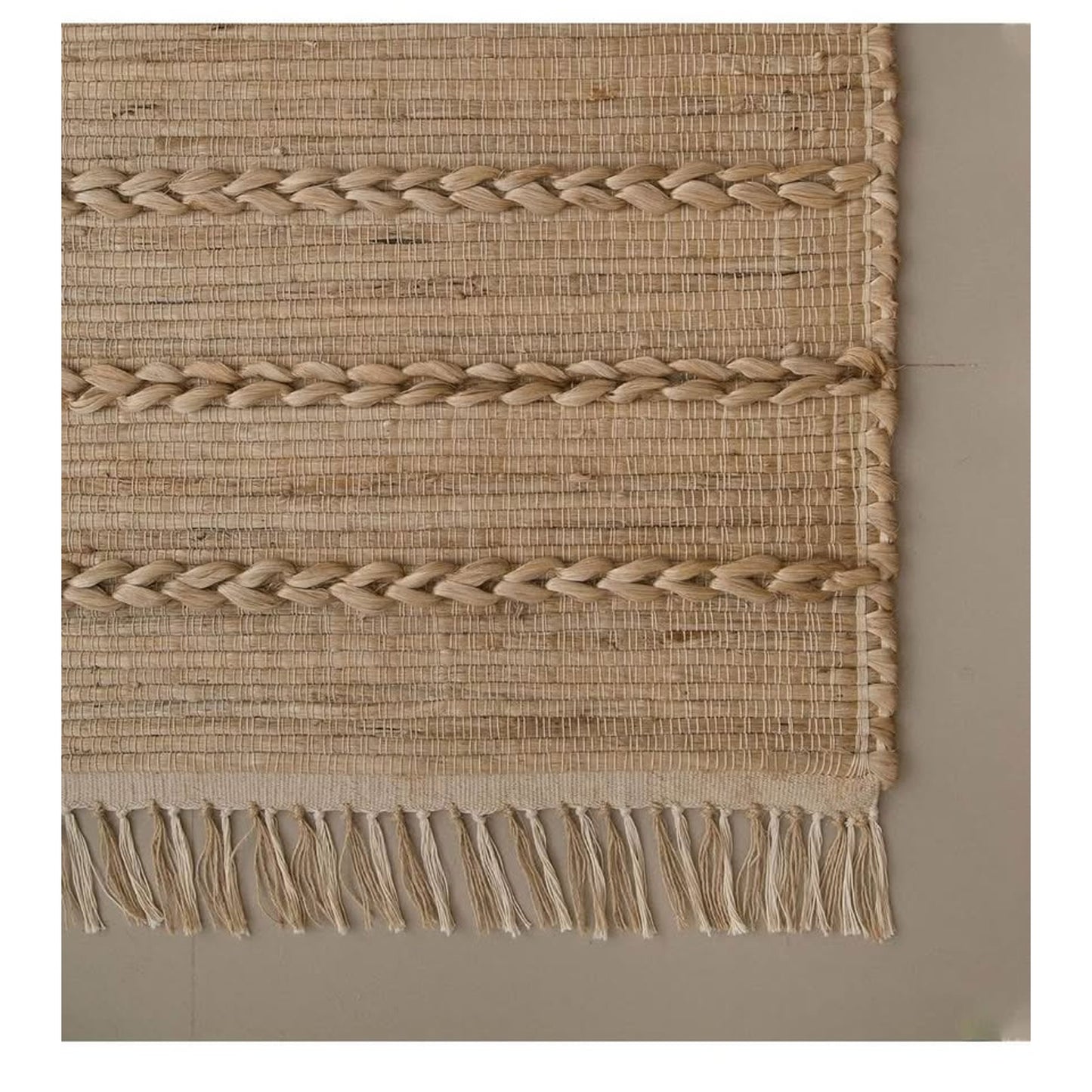 6x9 Ft Jute Natural Area Rug, Hand Woven Rug for Living Rooms, Kitchen, Bedroom & Dinings Premium Qu