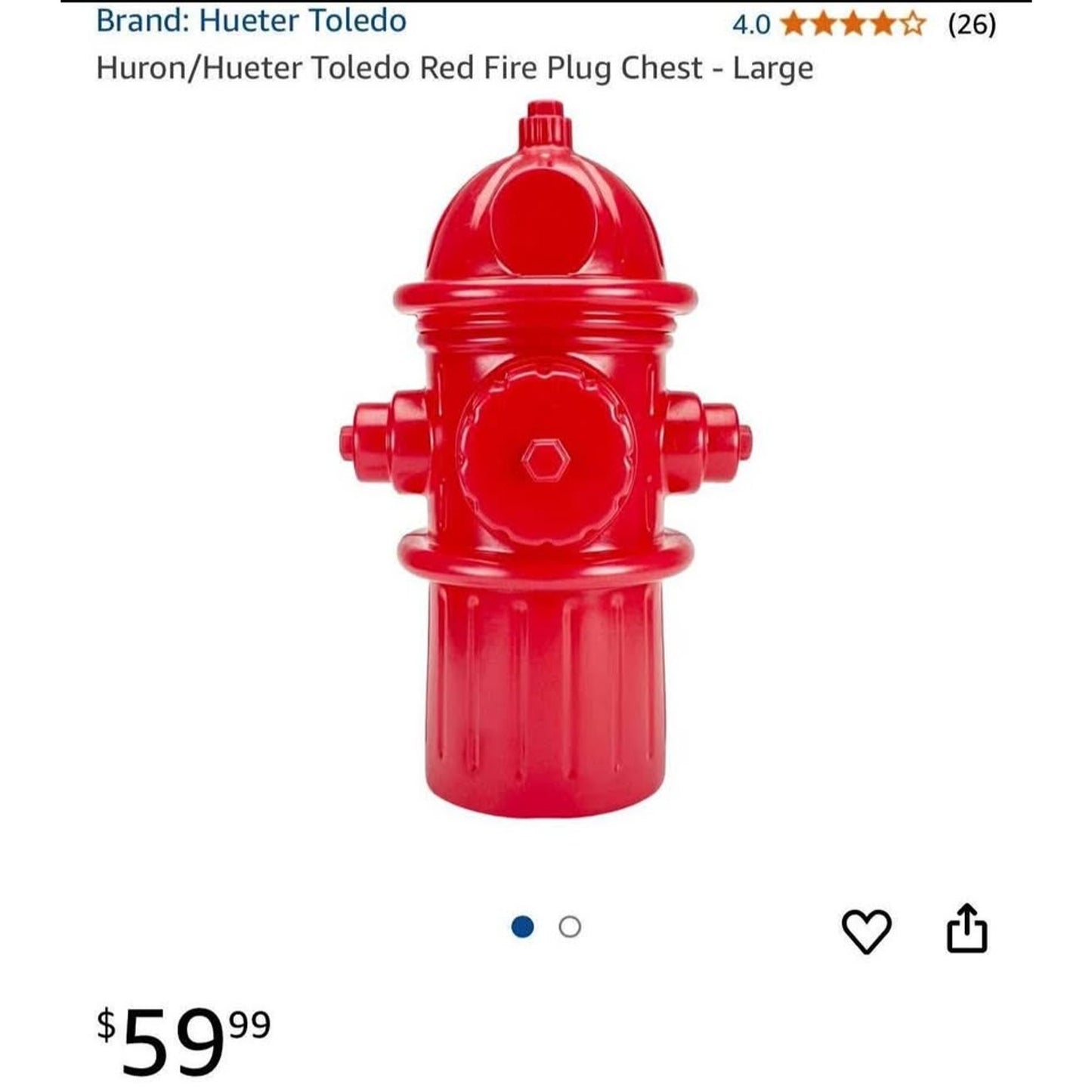 Huron/Hueter Toledo Red Fire Plug Chest - Large