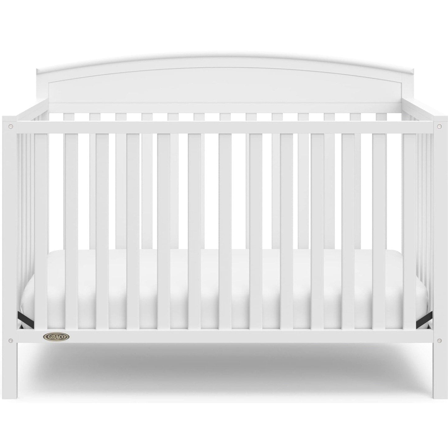 Graco Benton 5-in-1 Convertible Crib (White) – GREENGUARD Gold Certified, Converts from Baby Crib