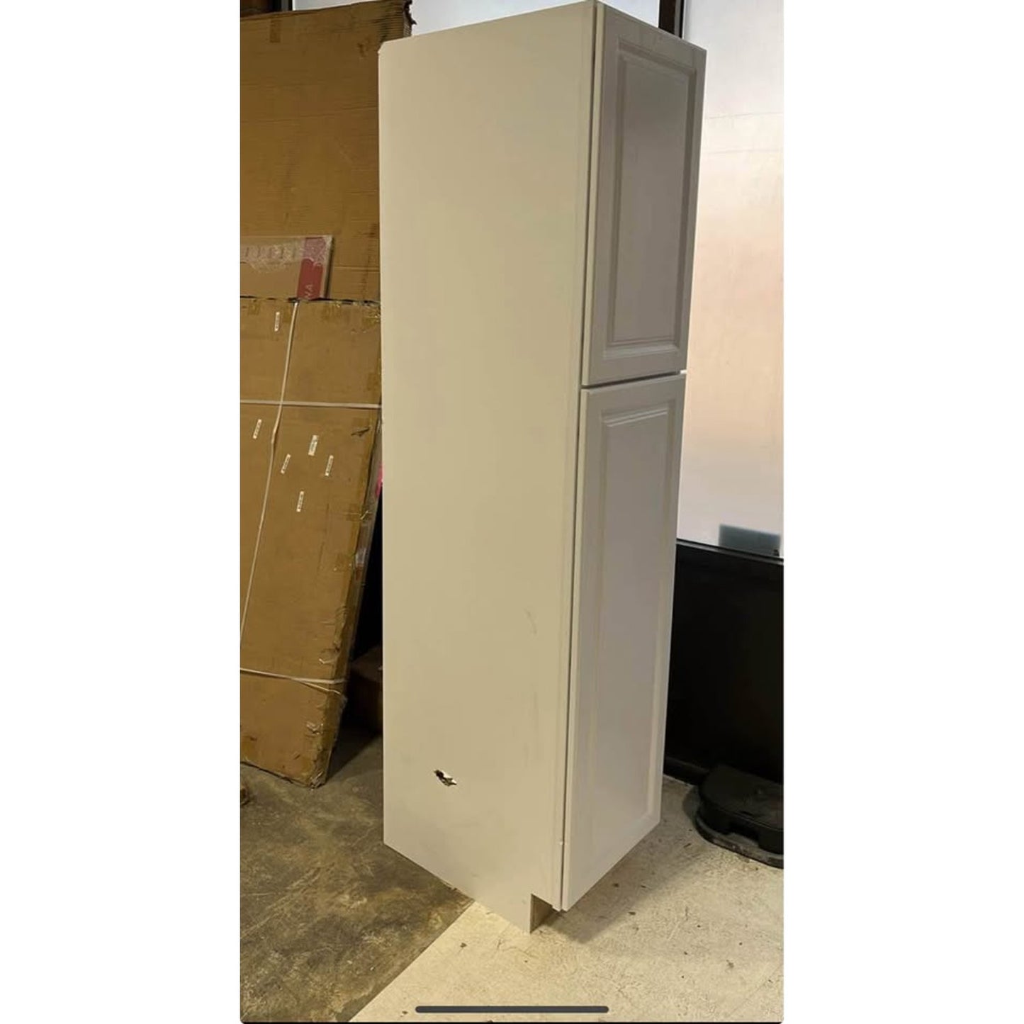 Hampton 18 in. W x 24 in. D x 84 in. H Assembled Pantry Kitchen Cabinet in Satin White