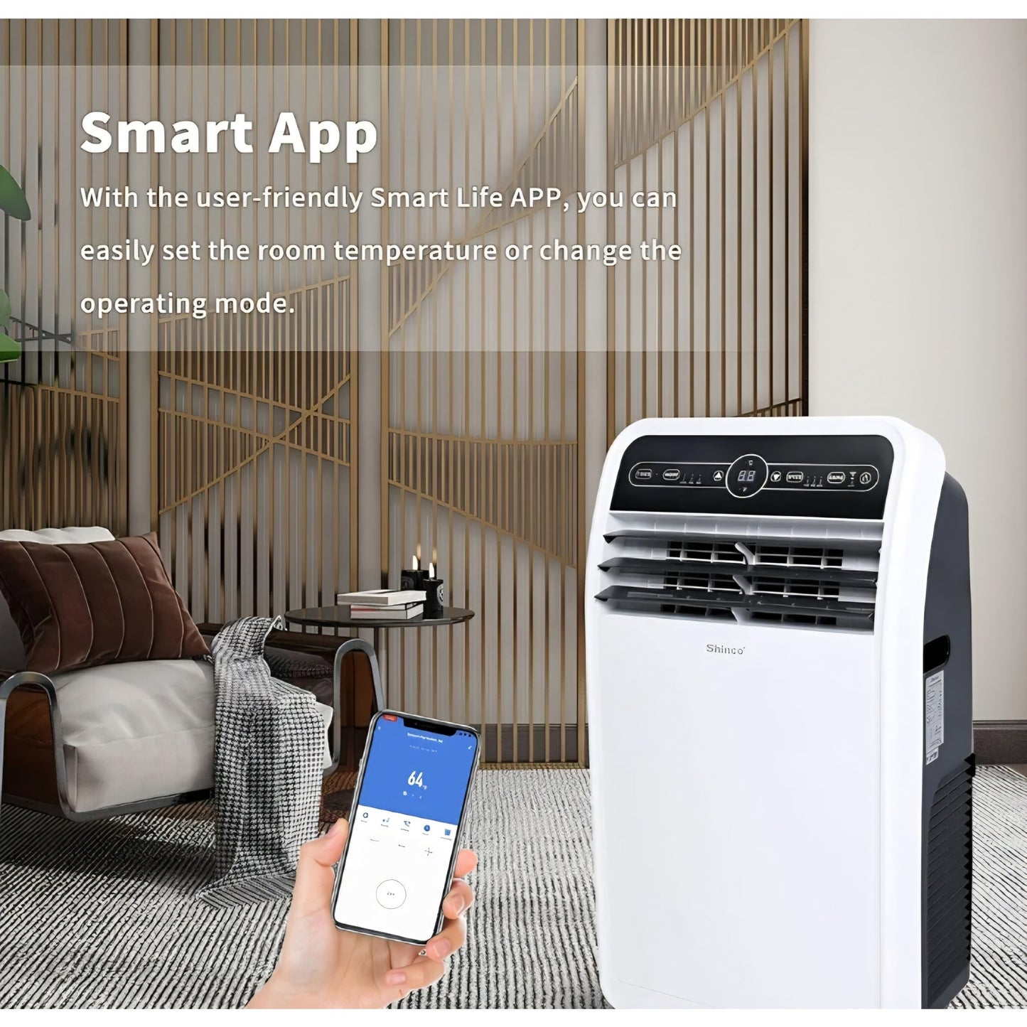 Shinco 10,000 BTU Portable Air Conditioner, Portable AC Unit with Built-in Cool,